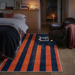 mlb detroit tigers area rug non slip baseball carpet home decor gift idea for fans bedroom dt176