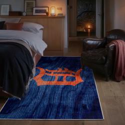 mlb detroit tigers area rug non slip baseball carpet home decor gift idea for fans bedroom dt179