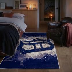 mlb detroit tigers area rug non slip baseball carpet home decor gift idea for fans bedroom dt187