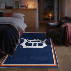 mlb detroit tigers area rug non slip baseball carpet home decor gift idea for fans bedroom dt201