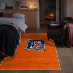 mlb detroit tigers area rug non slip baseball carpet home decor gift idea for fans bedroom dt208