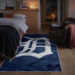 mlb detroit tigers area rug non slip baseball carpet home decor gift idea for fans bedroom dt209