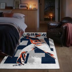 mlb detroit tigers area rug non slip baseball carpet home decor gift idea for fans bedroom dt212