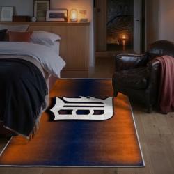 mlb detroit tigers area rug non slip baseball carpet home decor gift idea for fans bedroom dt220