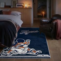 mlb detroit tigers area rug non slip baseball carpet home decor gift idea for fans bedroom dt225