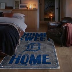 mlb detroit tigers area rug non slip baseball carpet home decor gift idea for fans bedroom dt228