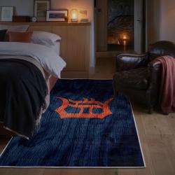 mlb detroit tigers area rug non slip baseball carpet home decor gift idea for fans bedroom dt231