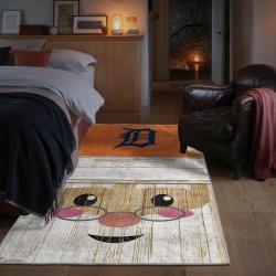 mlb detroit tigers area rug non slip baseball carpet home decor gift idea for fans bedroom dt236