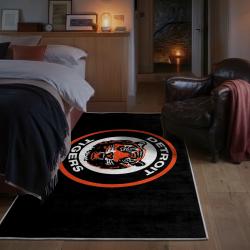 mlb detroit tigers area rug non slip baseball carpet home decor gift idea for fans bedroom dt238