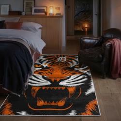 mlb detroit tigers area rug non slip baseball carpet home decor gift idea for fans bedroom dt241