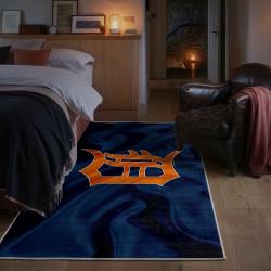 mlb detroit tigers area rug non slip baseball carpet home decor gift idea for fans bedroom dt252
