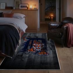 mlb detroit tigers area rug non slip baseball carpet home decor gift idea for fans bedroom dt255