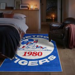 mlb detroit tigers area rug non slip baseball carpet home decor gift idea for fans bedroom dt256