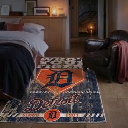 mlb detroit tigers area rug non slip baseball carpet home decor gift idea for fans bedroom dt263