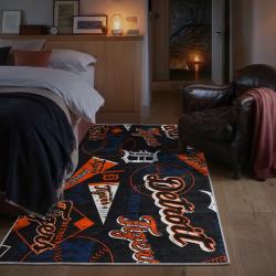 mlb detroit tigers area rug non slip baseball carpet home decor gift idea for fans bedroom dt274