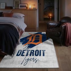mlb detroit tigers area rug non slip baseball carpet home decor gift idea for fans bedroom dt279