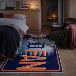 mlb detroit tigers area rug non slip baseball carpet home decor gift idea for fans bedroom dt281
