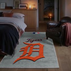 mlb detroit tigers area rug non slip baseball carpet home decor gift idea for fans bedroom dt282