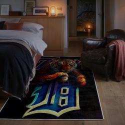 mlb detroit tigers area rug non slip baseball carpet home decor gift idea for fans bedroom dt67