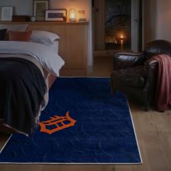 mlb detroit tigers area rug non slip baseball carpet home decor gift idea for fans bedroom dt68