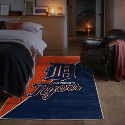 mlb detroit tigers area rug non slip baseball carpet home decor gift idea for fans bedroom dt77