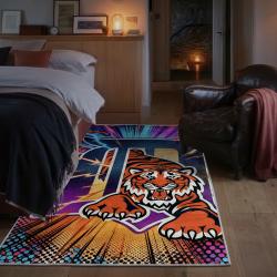 mlb detroit tigers area rug non slip baseball carpet home decor gift idea for fans bedroom dt85