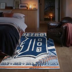 mlb detroit tigers area rug non slip baseball carpet home decor gift idea for fans bedroom dt87