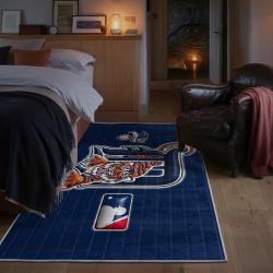 mlb detroit tigers area rug non slip baseball carpet home decor gift idea for fans bedroom dt90