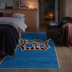 mlb detroit tigers area rug non slip baseball carpet home decor gift idea for fans bedroom dt92