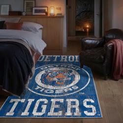 mlb detroit tigers area rug non slip baseball carpet home decor gift idea for fans bedroom dt94