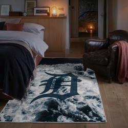 mlb detroit tigers area rug non slip baseball carpet home decor gift idea for fans bedroom dt99