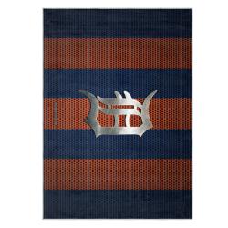 mlb detroit tigers area rug non slip baseball carpet home decor gift idea for fans dt124