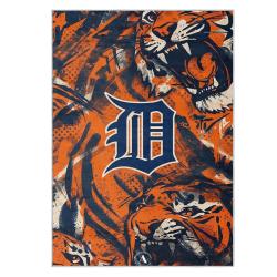 mlb detroit tigers area rug non slip baseball carpet home decor gift idea for fans dt130