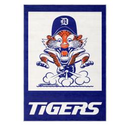 mlb detroit tigers area rug non slip baseball carpet home decor gift idea for fans dt144