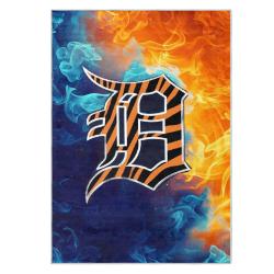 mlb detroit tigers area rug non slip baseball carpet home decor gift idea for fans dt161