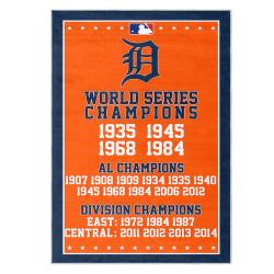 mlb detroit tigers area rug non slip baseball carpet home decor gift idea for fans dt180