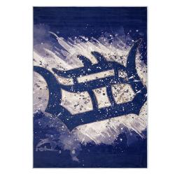 mlb detroit tigers area rug non slip baseball carpet home decor gift idea for fans dt187