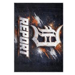 mlb detroit tigers area rug non slip baseball carpet home decor gift idea for fans dt211