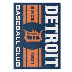 mlb detroit tigers area rug non slip baseball carpet home decor gift idea for fans dt243
