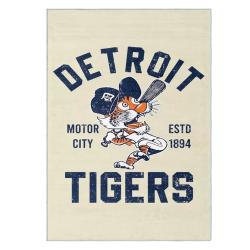 mlb detroit tigers area rug non slip baseball carpet home decor gift idea for fans dt273