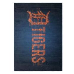 mlb detroit tigers area rug non slip baseball carpet home decor gift idea for fans dt276