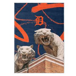 mlb detroit tigers area rug non slip baseball carpet home decor gift idea for fans dt277