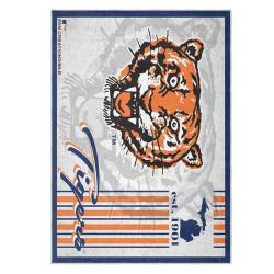 mlb detroit tigers area rug non slip baseball carpet home decor gift idea for fans dt89