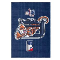 mlb detroit tigers area rug non slip baseball carpet home decor gift idea for fans dt90