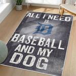 mlb detroit tigers area rug non slip baseball carpet home decor gift idea for fans living room dt111