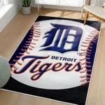mlb detroit tigers area rug non slip baseball carpet home decor gift idea for fans living room dt116