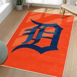 mlb detroit tigers area rug non slip baseball carpet home decor gift idea for fans living room dt121