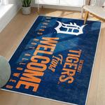 mlb detroit tigers area rug non slip baseball carpet home decor gift idea for fans living room dt125