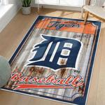 mlb detroit tigers area rug non slip baseball carpet home decor gift idea for fans living room dt128