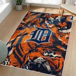 mlb detroit tigers area rug non slip baseball carpet home decor gift idea for fans living room dt130